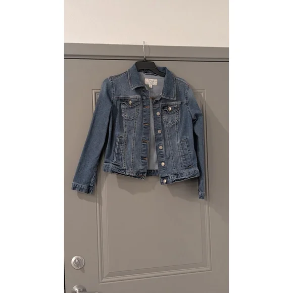 Women's Time and Tru Blue Jean Jacket S - Picture 2 of 12